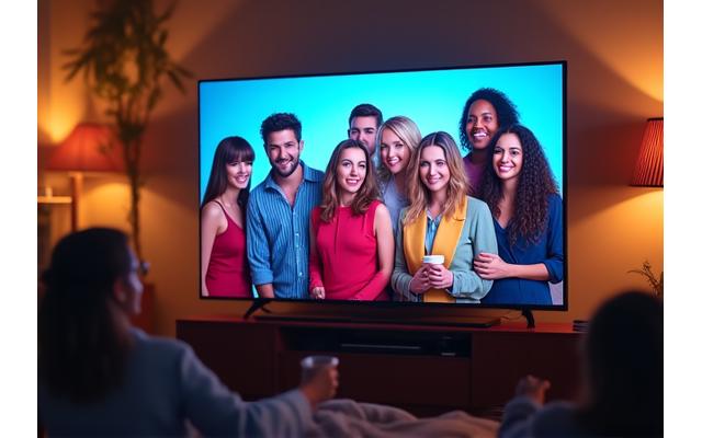 Television screen displaying a show