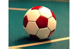 Sports ball and field lines