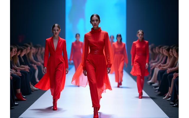 Models on a runway at a fashion show