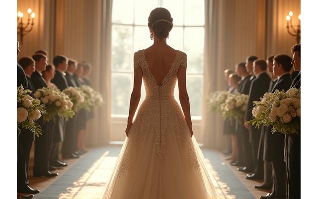 Royalty at a grand wedding ceremony