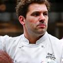 Celebrity chef presenting a dish